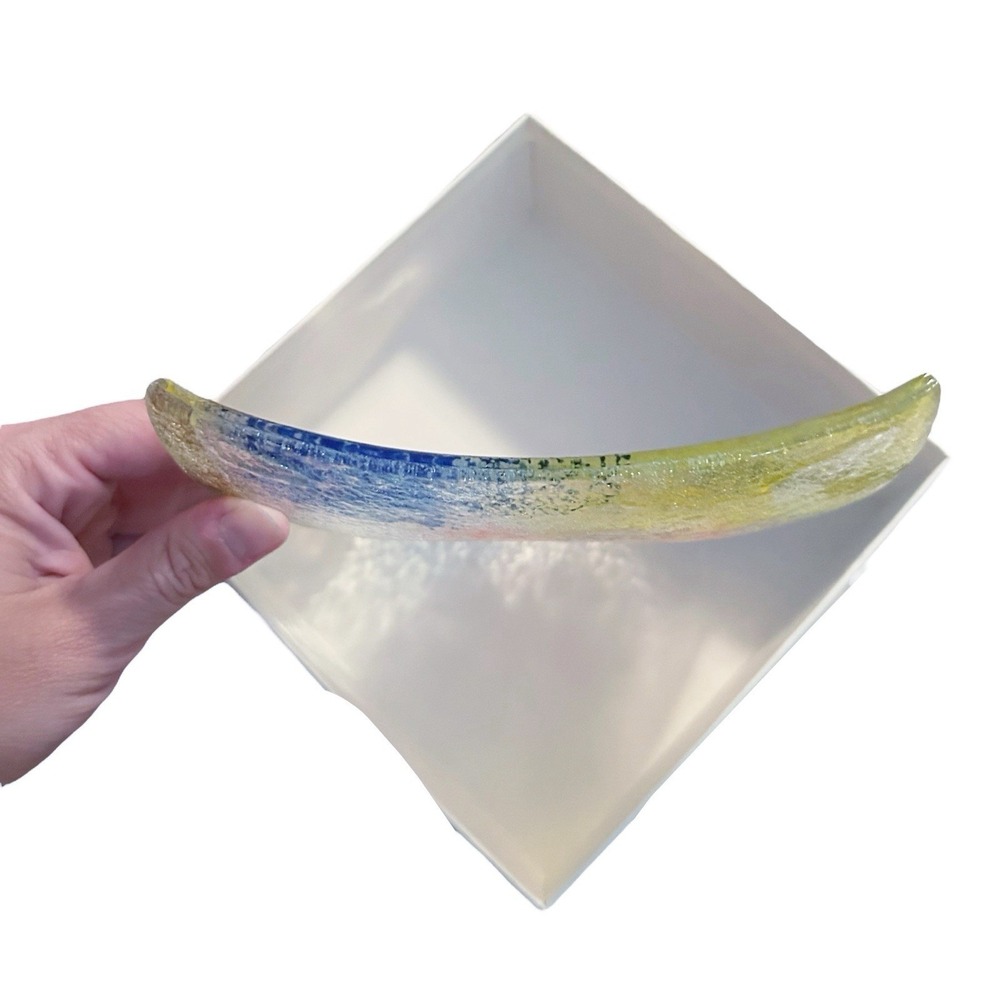 Venxia Vetri Di Murano Glass Fused infused Trinket Dish Square Plate Open Box - Picture 4 of 8
